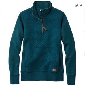 LL Bean Quilted half zip